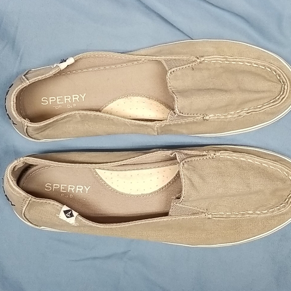 Sperry Top Sidder Gray Canvas Slip On - Picture 2 of 7